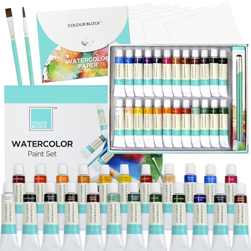 COLOUR BLOCK 32 Ultimate Watercolor Paint Set for Adults and